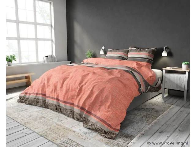 Dekbed overtrek sonta oranje 200 x 220cm - afbeelding 3 van  5