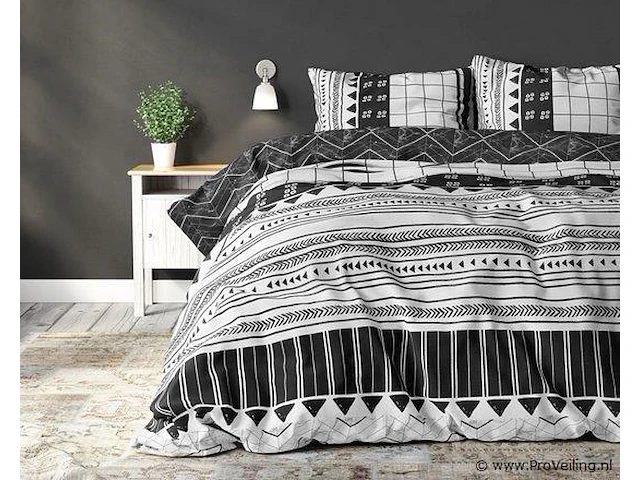 Dekbedovertrek artic stripe wit 240 x 220 cm - afbeelding 2 van  4