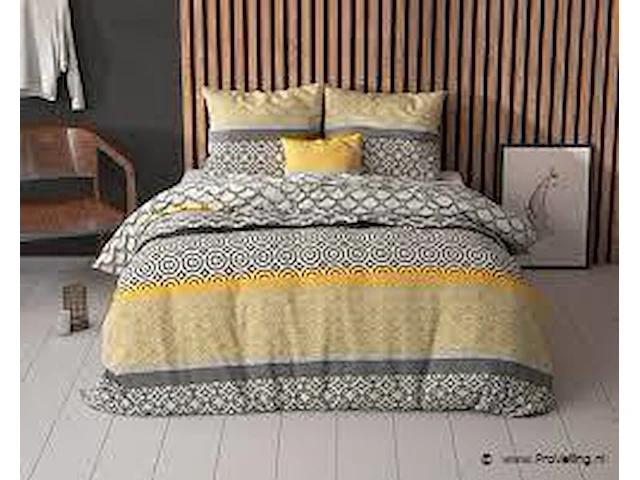 Dekbedovertrek chezka grijs 200x220cm - afbeelding 4 van  4