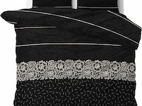 Dekbedovertrek dervio zwart 240x220 cm - afbeelding 1 van  4