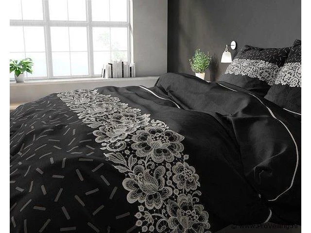 Dekbedovertrek dervio zwart 240x220 cm - afbeelding 4 van  4