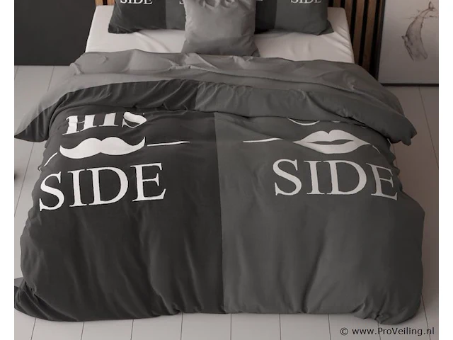Dekbedovertrek his and her side 200x200cm - afbeelding 5 van  5