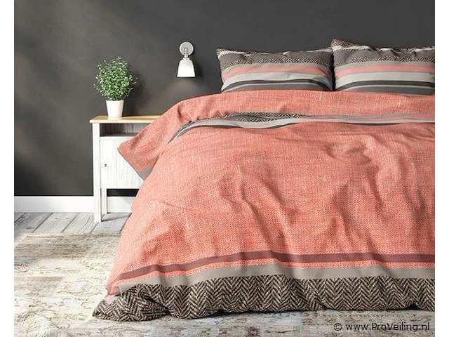 Dekbedovertrek sonta oranje 200x220 cm - afbeelding 2 van  4