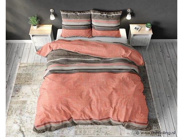 Dekbedovertrek sonta oranje 200x220 cm - afbeelding 4 van  4