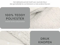 Dekbedovertrek teddy 200 x 220cm wit - afbeelding 6 van  6