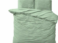 Dekbedovertrek teddy 240 x 220cm groen - afbeelding 1 van  6