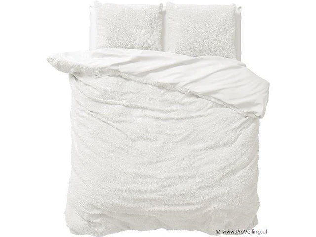Dekbedovertrek teddy 240 x 220cm wit - afbeelding 1 van  6