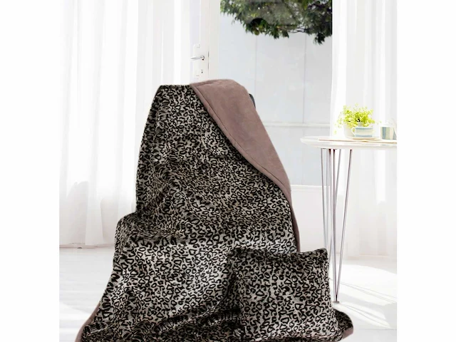 Deken bont cheetah 150x200 cm (2x) - afbeelding 1 van  2