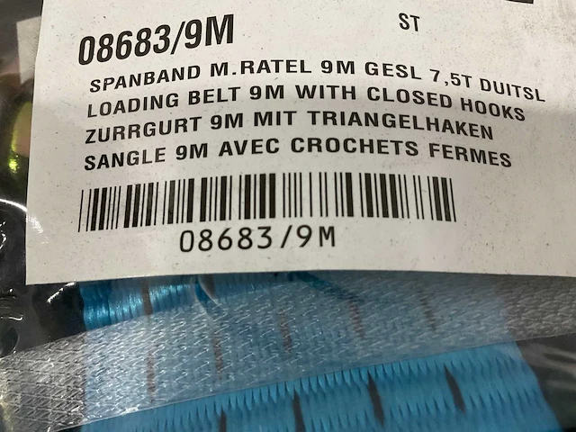 Dekra - spanband met ratel lengte 9 meter (5x) - afbeelding 3 van  3