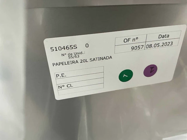 Delabie 20l afvalbak rvs - afbeelding 4 van  4