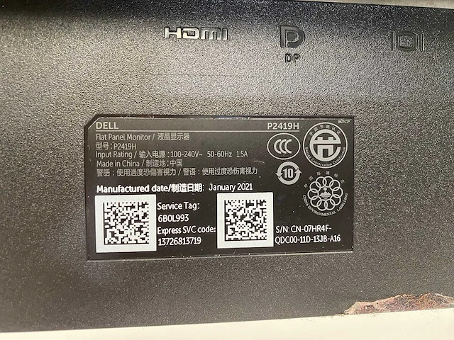 Dell - 24" monitoren op monitorarm - hdmi, dp, vga - afbeelding 8 van  26