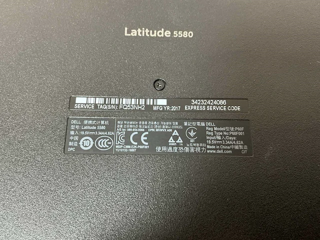Dell - latitude 5580 - laptop - afbeelding 3 van  8