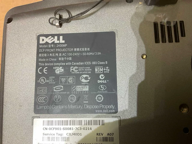 Dell 2400mp projector - afbeelding 5 van  5