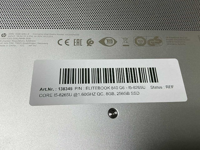 Dell elitebook 840 g6 - i5-8265u laptop - afbeelding 4 van  5