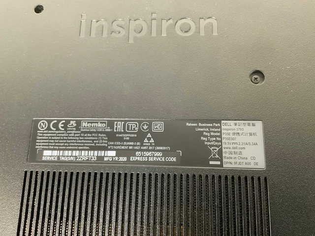 Dell inspiron 3793 18”, core(tm) i5 10th gen, 8 gb ram, 512 gb nvme laptops (2x) - afbeelding 5 van  13