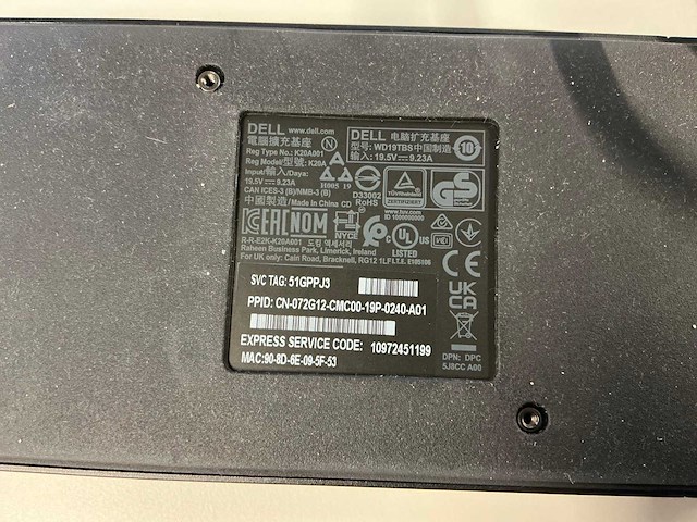 Dell k20a dockingstation (5x) - afbeelding 4 van  6