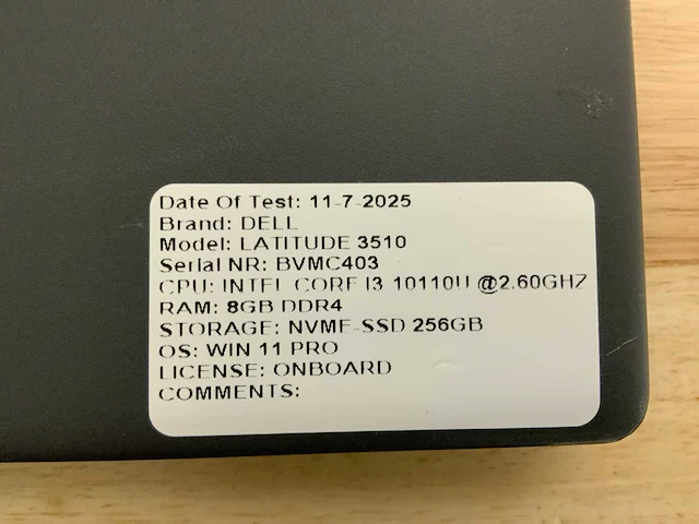 Dell latitude 3510 laptop (2x) - afbeelding 9 van  9