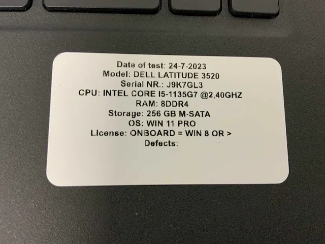 Dell latitude 3520 (i5-gen11) laptop - afbeelding 4 van  8