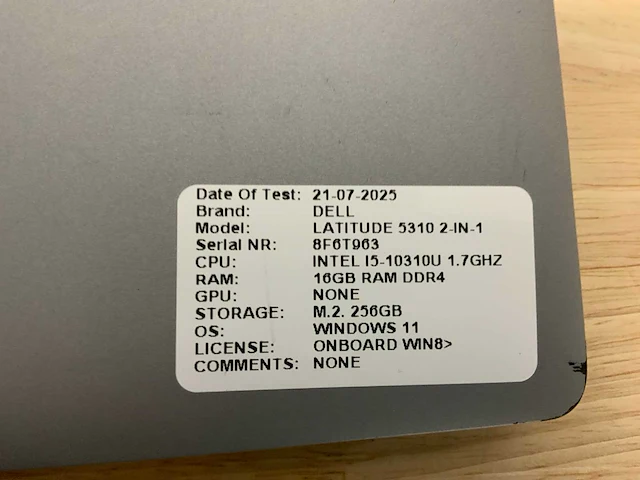 Dell latitude 5310 2-in-1 laptop (2x) - afbeelding 2 van  10