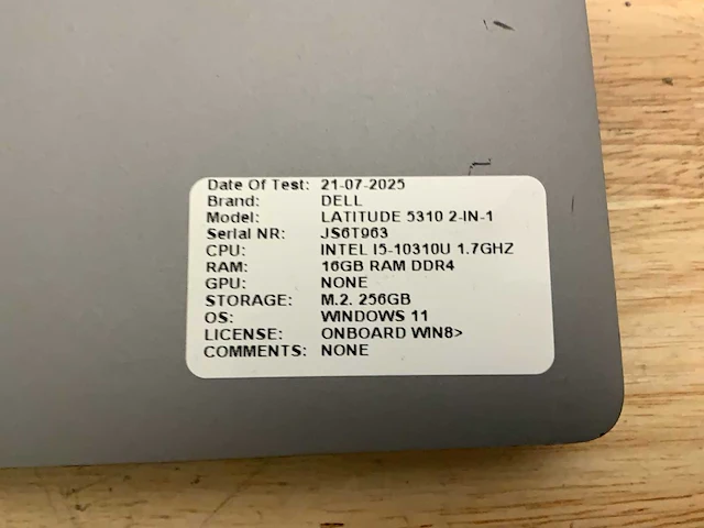Dell latitude 5310 2-in-1 laptop - afbeelding 8 van  8