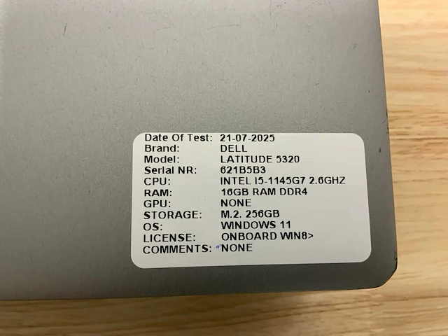 Dell latitude 5320 laptop (3x) - afbeelding 15 van  17