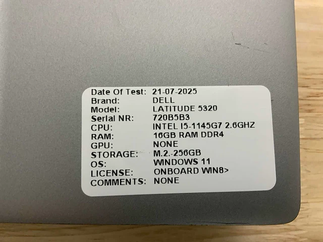 Dell latitude 5320 laptop (3x) - afbeelding 17 van  17