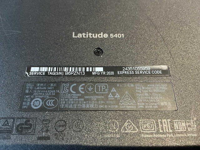 Dell latitude 5401 laptop - afbeelding 7 van  7