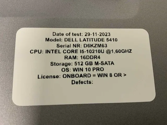 Dell latitude 5410 (i5-gen10) laptop - afbeelding 4 van  8