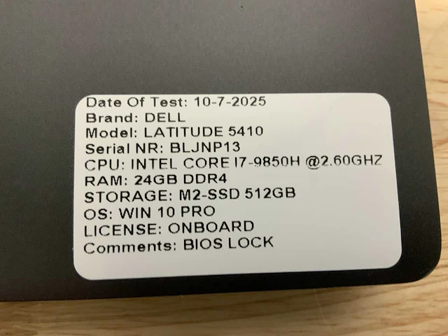 Dell latitude 5410(i7) laptop - afbeelding 7 van  8