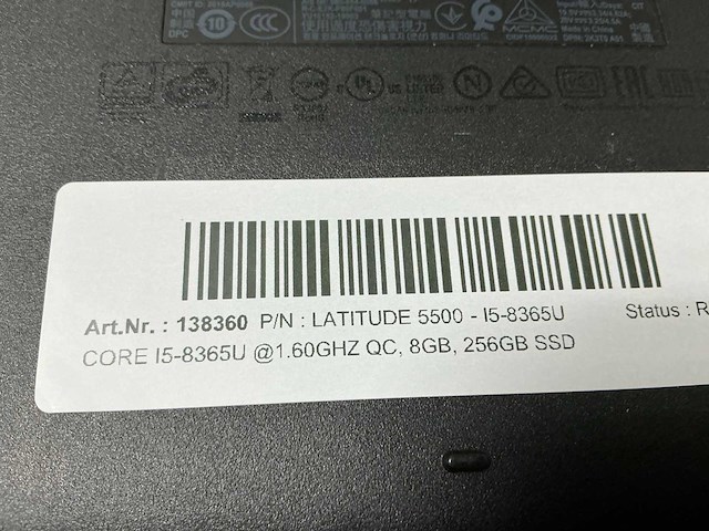 Dell latitude 5500 - i5-8365u laptop - afbeelding 3 van  4