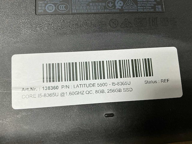 Dell latitude 5500 - i5-8365u laptop - afbeelding 3 van  5