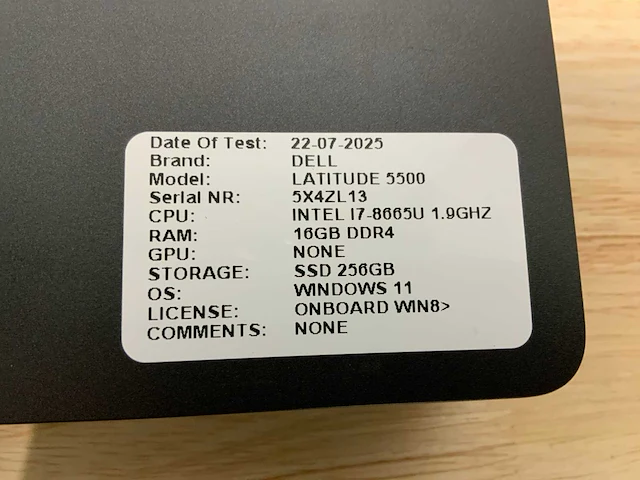 Dell latitude 5500(i7) laptop (2x) - afbeelding 6 van  8
