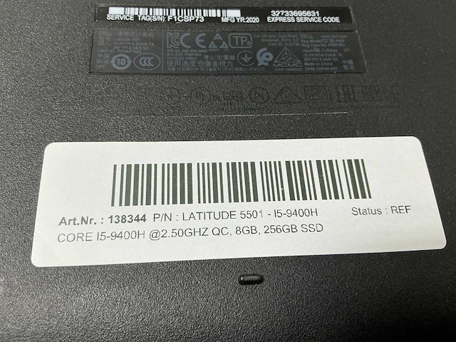 Dell latitude 5501 - i5-9400h laptop - afbeelding 3 van  4