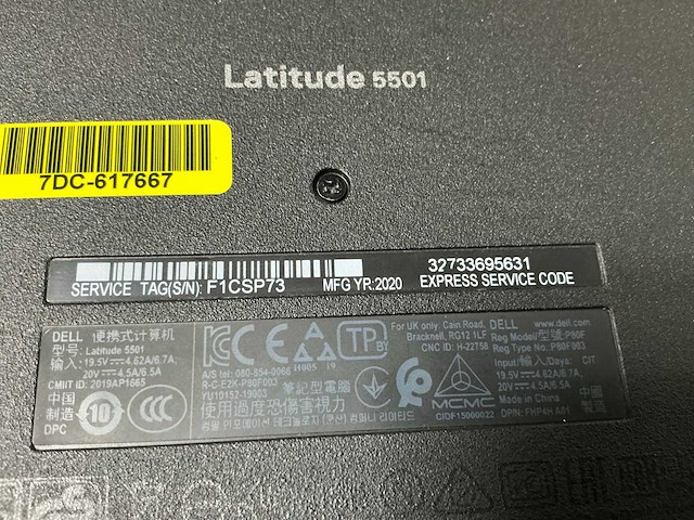 Dell latitude 5501 - i5-9400h laptop - afbeelding 4 van  4