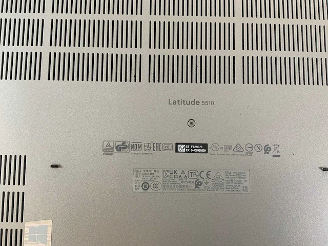 Dell latitude 5510 15.5", core(tm) i5 10th gen, 16 gb ram, 500 gb nvme laptop - afbeelding 7 van  7