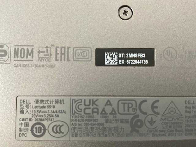 Dell latitude 5510 15.5”, core(tm) i7 10th gen, 16 gb ram, 512 gb nvme laptop - afbeelding 7 van  7