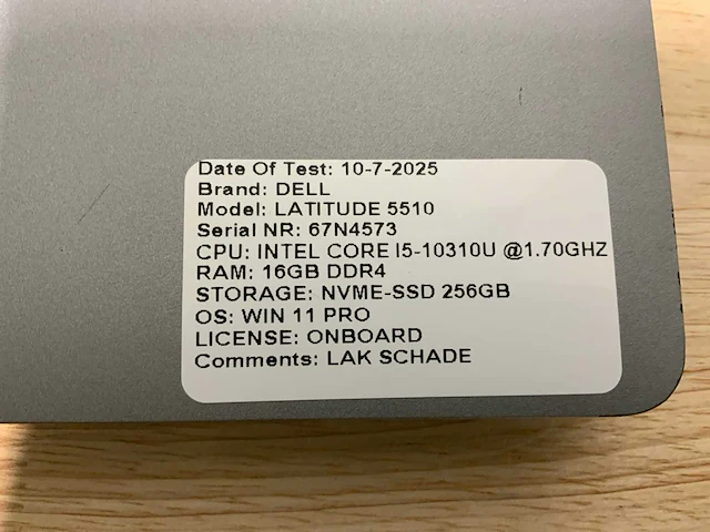 Dell latitude 5510 laptop (2x) - afbeelding 9 van  12