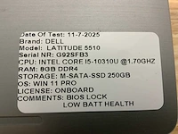 Dell latitude 5510 laptop (2x) - afbeelding 14 van  14