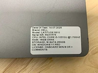 Dell latitude 5510 laptop (2x) - afbeelding 10 van  12