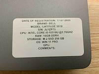 Dell latitude 5510 laptop (2x) - afbeelding 4 van  13
