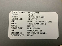Dell latitude 5510 laptop (2x) - afbeelding 9 van  9