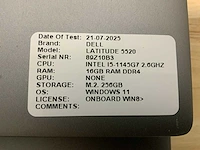 Dell latitude 5520 laptop - afbeelding 6 van  6