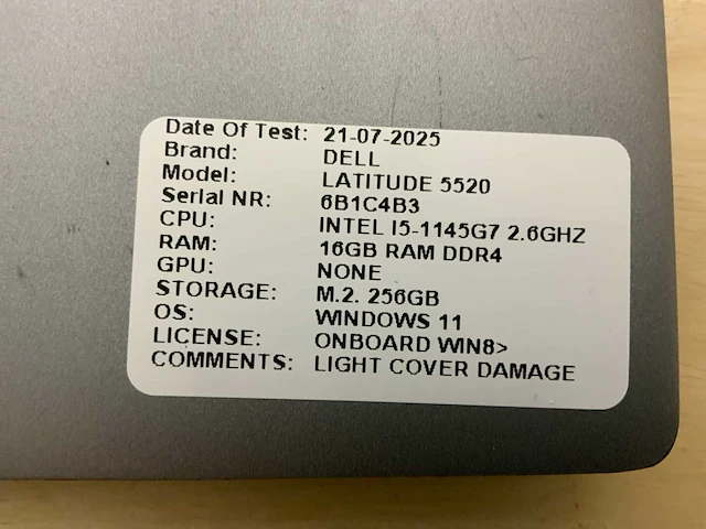 Dell latitude 5520 laptop - afbeelding 6 van  7