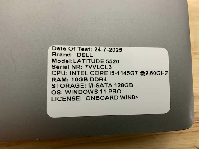 Dell latitude 5520 laptop - afbeelding 8 van  8