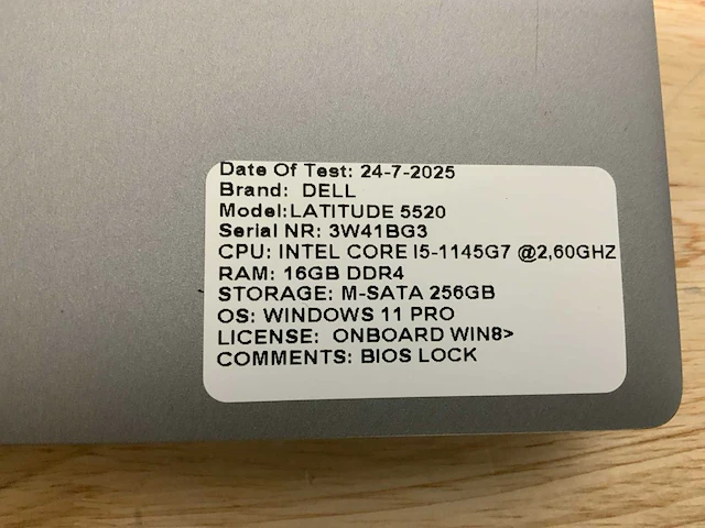 Dell latitude 5520 laptop - afbeelding 7 van  7