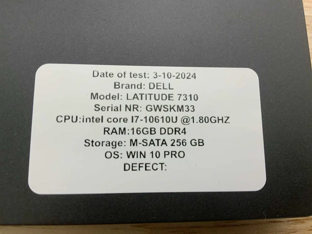 Dell latitude 7310 (i7-gen10) laptop - afbeelding 8 van  8