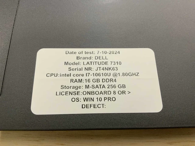 Dell latitude 7310 (i7-gen10) laptop - afbeelding 8 van  8