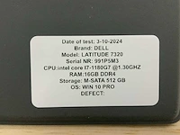 Dell latitude 7320 detachable (i7-gen11) laptop - afbeelding 3 van  11