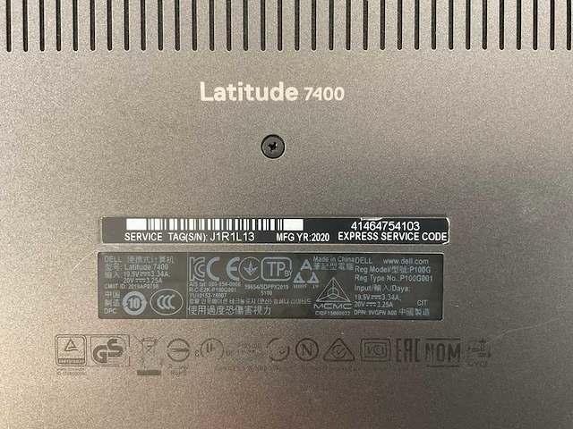 Dell latitude 7400 14”, core(tm) i7 8th gen, 16 gb ram, 500 gb nvme laptop - afbeelding 7 van  7