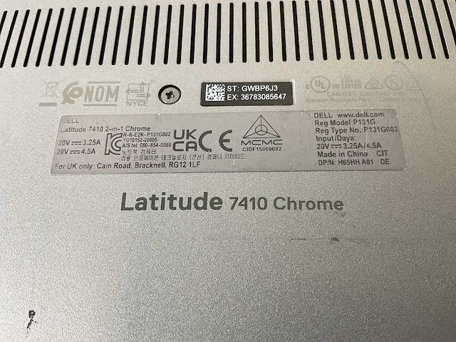 Dell latitude 7410 14”, core(tm) i7 10th gen, 16 gb ram, 128 gb ssd touchscreen chromebook - afbeelding 7 van  8